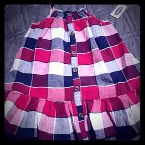 Red checker pattern dress